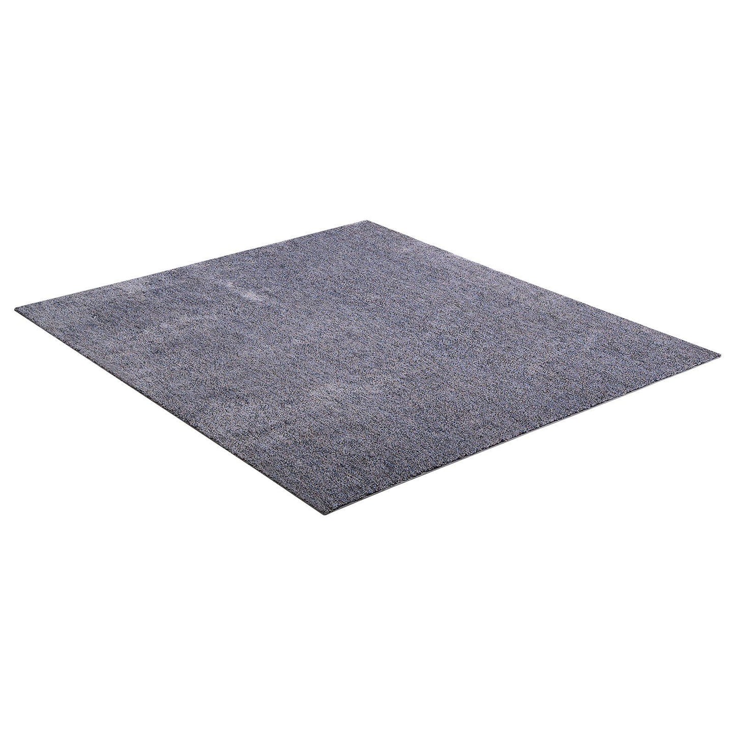 Indoor Plush Area Rugs, 2.44 x 3.05m Plush Carpet, Area Rugs Furry with Long Plushs Pile, Thick & Durable High-Pile Rug for High-Traffic Areas, Non-Shedding & Non-Slip Backing, Blue-Gray