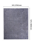 Indoor Plush Area Rugs, 2.74 x 3.66 m Plush Carpet, Area Rugs Furry with Long Plushs Pile, Thick & Durable High-Pile Rug for High-Traffic Areas, Non-Shedding & Non-Slip Backing, Blue-Gray