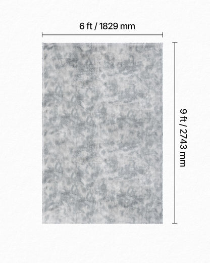 Indoor Plush Area Rugs, 1.83x2.74 m Soft Plush Carpet, FFurry Shag Area Rugs for Living Room, Bedroom, Modern Home Decor Aesthetic Long-Pile Rug, Non-Shedding, Slip-Resistant, Tie-Dye Light Gray