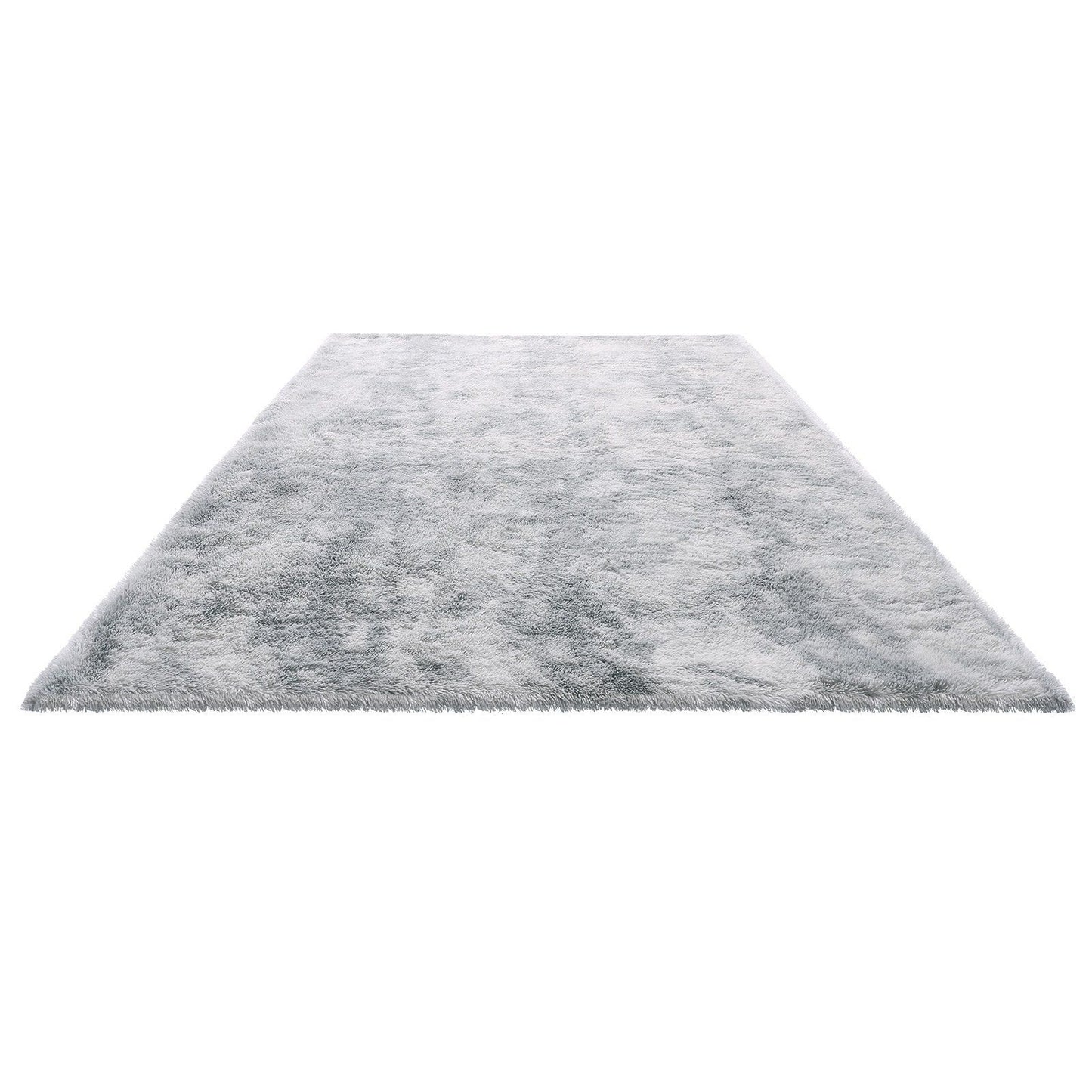 Indoor Plush Area Rugs, 1.83x2.74 m Soft Plush Carpet, FFurry Shag Area Rugs for Living Room, Bedroom, Modern Home Decor Aesthetic Long-Pile Rug, Non-Shedding, Slip-Resistant, Tie-Dye Light Gray