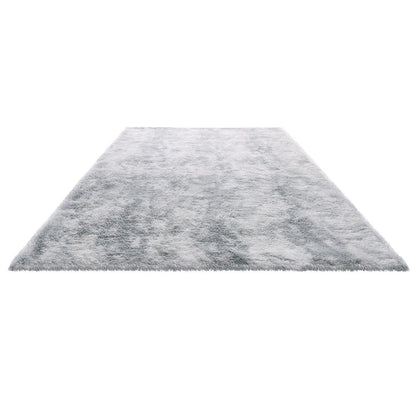 Indoor Plush Area Rugs, 1.83x2.74 m Soft Plush Carpet, FFurry Shag Area Rugs for Living Room, Bedroom, Modern Home Decor Aesthetic Long-Pile Rug, Non-Shedding, Slip-Resistant, Tie-Dye Light Gray