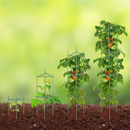 VEVOR 6 Packs Tomato Cages for Garden, 1230 mm Tomato Trellis Plant Stakes Support, Stackable Tall Plant Support Cage, for Raised Garden Bed, Vegetables Flowers and Climbing Plants