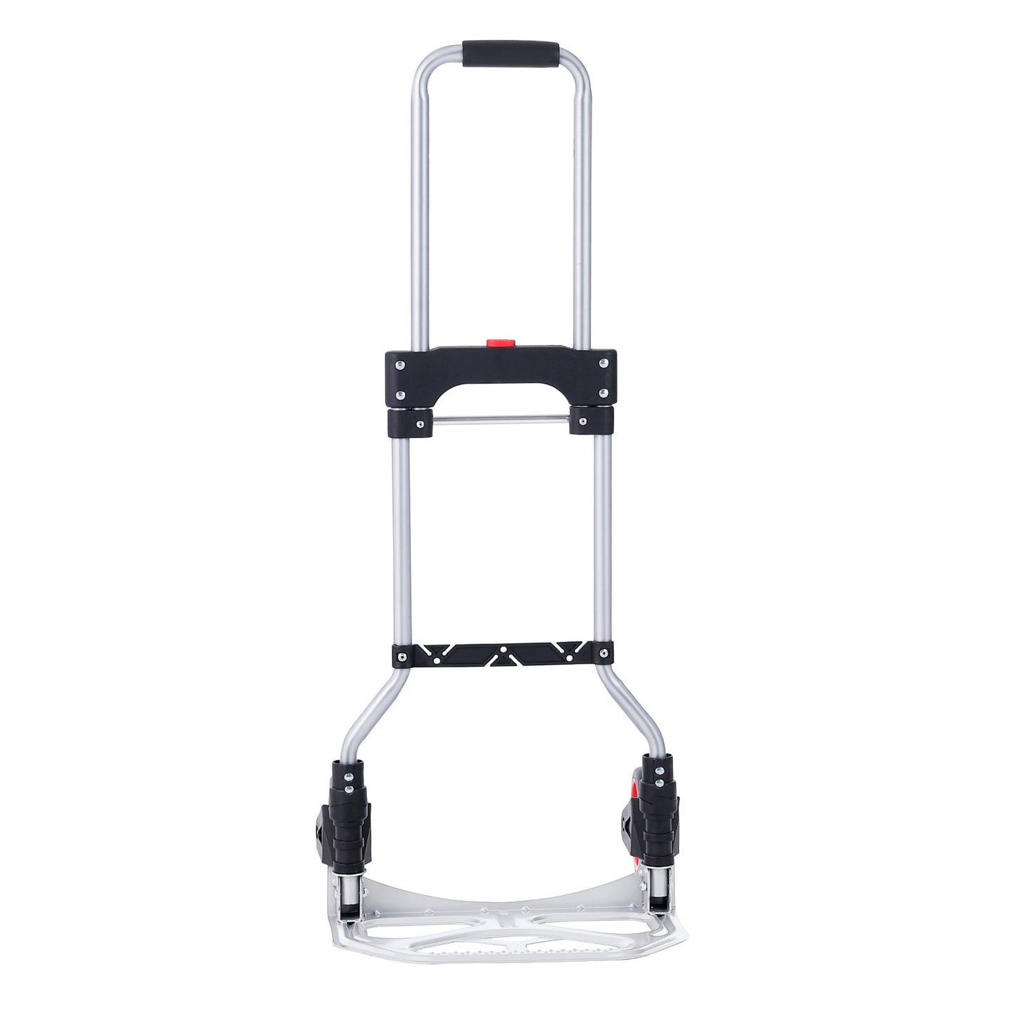 Folding Hand Truck, 80 kg Load Capacity, Aluminum Portable Cart, Convertible Hand Truck and Dolly with Telescoping Handle and Rubber Wheels, Ultra Lightweight Super Strong for Moving Warehouse