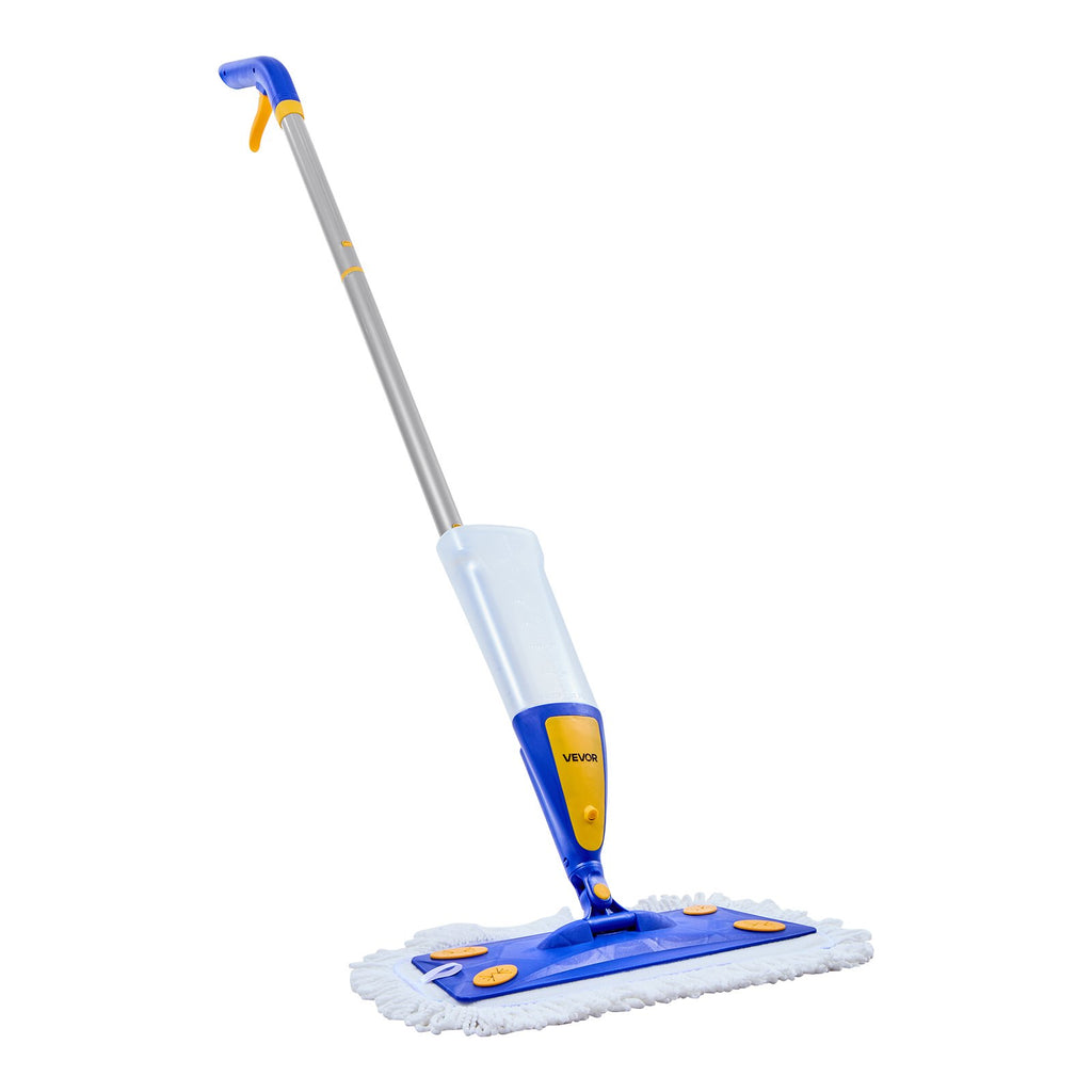 VEVOR Spray Mop, with 3 Washable Pads for Dry and Wet Floor Cleaning & an 800ml Refillable Water Tank, Microfiber Dust Wet Mop & Twisted Cotton Dry Mop, Commercial Home Use for Tiles/Vinyl/Wood Floor