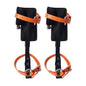 Tree Climbing Spikes Set, 1 Pair Alloy Steel Climbing Spurs with Safety Rope and Safety Harness, 350lbs Load Capacity Tree Climbing Gear, Arborist Equipment for Climbers, Fruit Picking, Orange