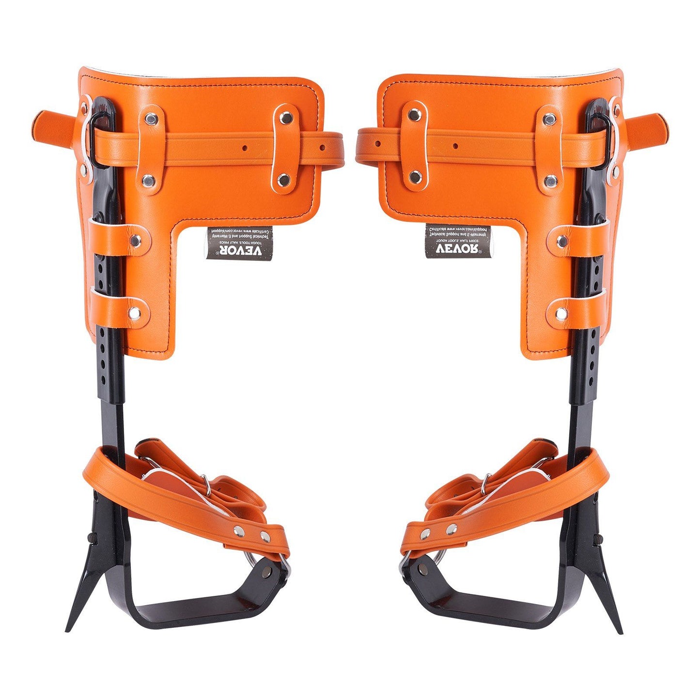 Tree Climbing Spikes Set, 1 Pair Alloy Steel Climbing Spurs with Safety Rope and Safety Harness, 350lbs Load Capacity Tree Climbing Gear, Arborist Equipment for Climbers, Fruit Picking, Orange