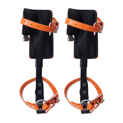 Tree Climbing Spikes Set, 1 Pair Alloy Steel Climbing Spurs with Safety Rope and Safety Harness, 350lbs Load Capacity Tree Climbing Gear, Arborist Equipment for Climbers, Fruit Picking, Orange
