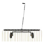VEVOR Tow Behind Dethatcher, 1.5m Tow Dethatcher with 24 Steel Tines, Lawn Dethatcher Rake for ATV or Mower, Tow Behind Lawn Rake with Lift Handle for Leaves, Pine Needles, and Grass