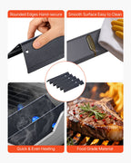 VEVOR Flavorizer Bars, 44cm Grill Replacement Part, for Weber Genesis ll 310 315 335 340, E/S 325s, ES/SX 325s, E/S 335, EX/SX/EPX-335 Grills, Porcelain-enameled Steel Thicker Heat Plate, 5 Pack