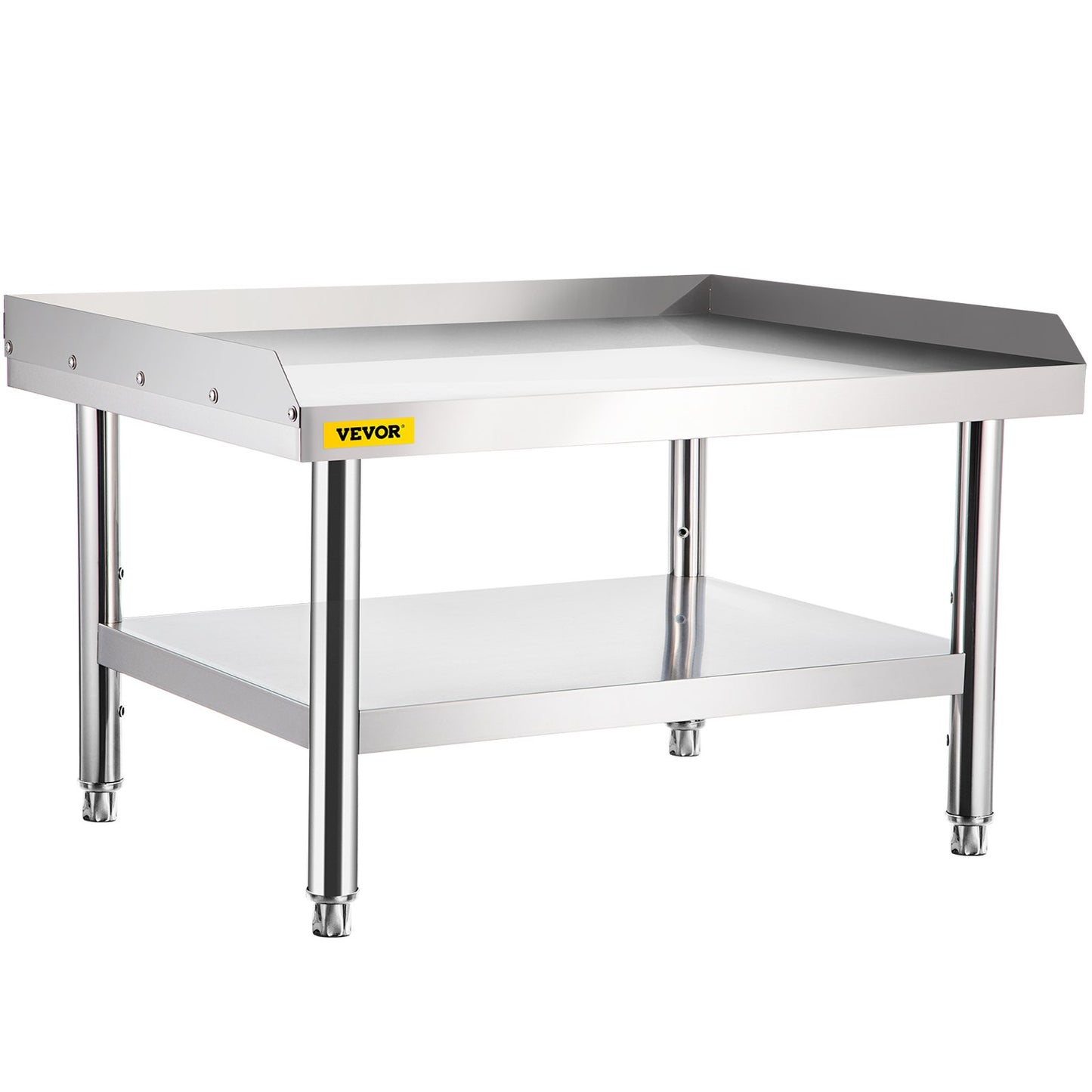 VEVOR Stainless Steel Equipment Grill Stand, 152x76x61 cm Stainless Table, Grill Stand Table with Adjustable Storage Undershelf, Equipment Stand Grill Table for Hotel, Home, Restaurant Kitchen