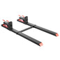 Pallet Forks, 1814 kg Clamp on Pallet Forks, 149 cm Total Length Heavy-Duty Tractor Fork with Adjustable Stabilizer Bar for Tractor Attachments, Loader Bucket, and Skid Steer, Black