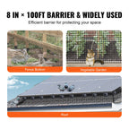 VEVOR 8in x 100ft Solar Panel Bird Guard Critter Guard Roll Kit 100pcs Fasteners