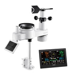 7-in-1 Wireless Weather Station, 190.5 mm VA Display, Solar Powered Outdoor Sensor, Rain Gauge, Indoor Outdoor for Weather Forecast, Temperature, Humidity, Wind Speed and Direction (No WiFi)