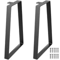 406.4MM Trapezoid Steel Table Legs, Replacement Furniture Legs Set of 2 for DIY Coffee Tables, Modern Desks, Bench, Night Stands, Sofa, Max Load 181.4KG Heavy Duty, Quick Instalation Legs Black