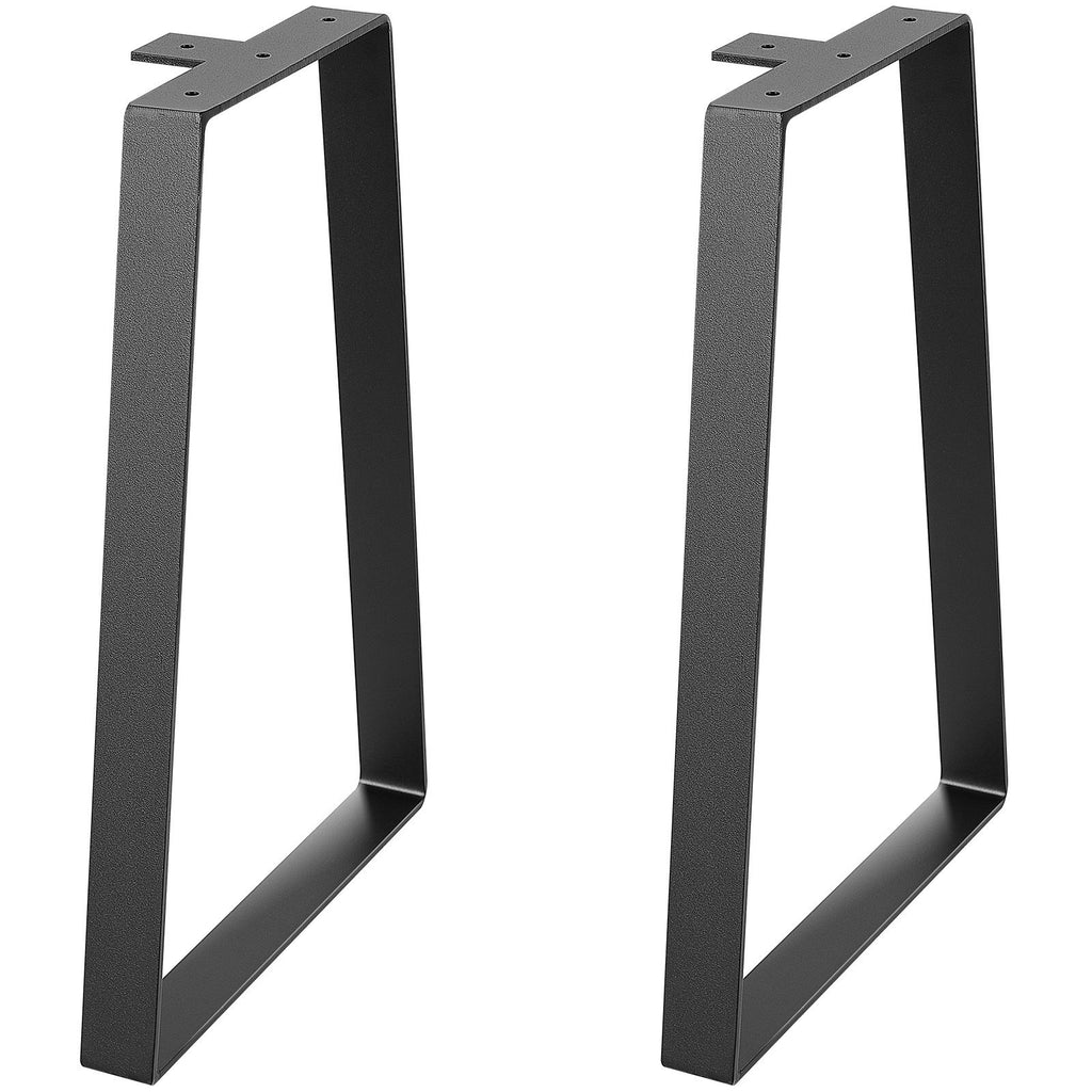 406.4MM Trapezoid Steel Table Legs, Replacement Furniture Legs Set of 2 for DIY Coffee Tables, Modern Desks, Bench, Night Stands, Sofa, Max Load 181.4KG Heavy Duty, Quick Instalation Legs Black