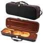 4/4 Full Size Violin Case, Built-in Hygrometer, Lightweight Portable Travel Carrying Bag, with Plush Lining, Shoulder Straps, Anti-Scratch, Professional Oblong Shape, for Violin, Black