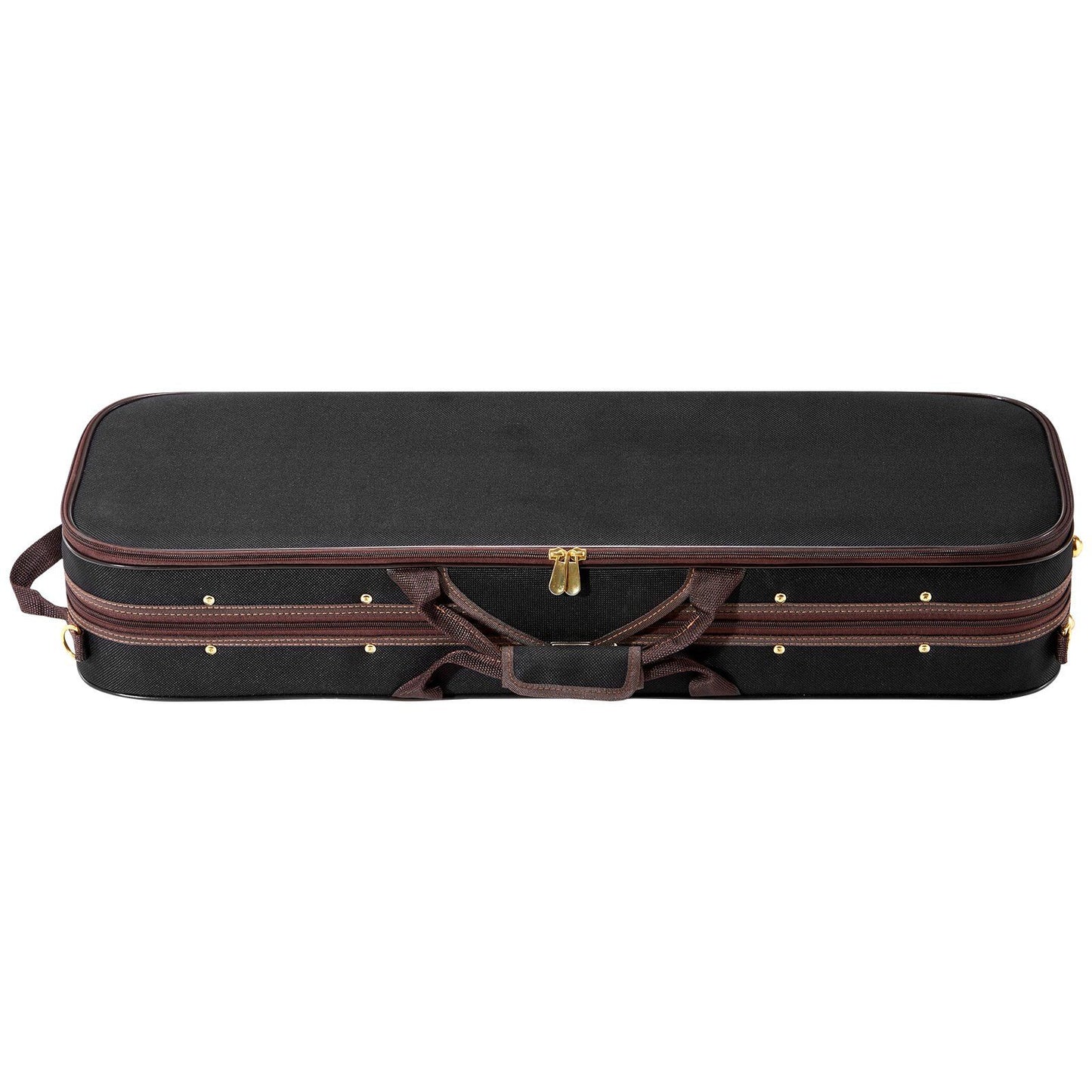 4/4 Full Size Violin Case, Built-in Hygrometer, Lightweight Portable Travel Carrying Bag, with Plush Lining, Shoulder Straps, Anti-Scratch, Professional Oblong Shape, for Violin, Black