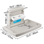 VEVOR Horizontal Baby Changing Table Wall-mounted Baby Diaper Changing Station Vertical Fold Down Baby Changing Table