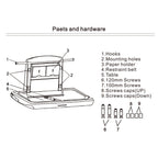 VEVOR Horizontal Baby Changing Table Wall-mounted Baby Diaper Changing Station Vertical Fold Down Baby Changing Table