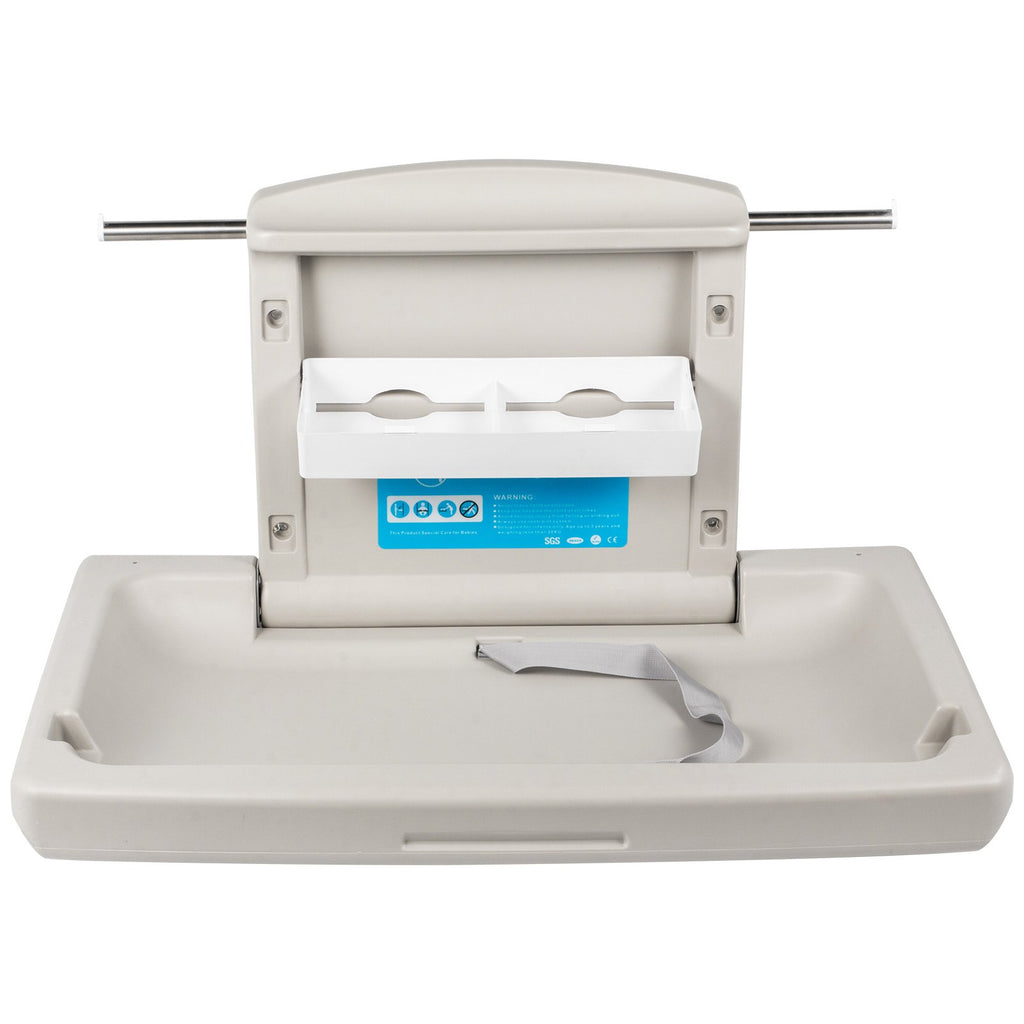 VEVOR Horizontal Baby Changing Table Wall-mounted Baby Diaper Changing Station Vertical Fold Down Baby Changing Table
