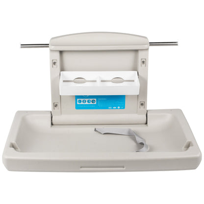 VEVOR Horizontal Baby Changing Table Wall-mounted Baby Diaper Changing Station Vertical Fold Down Baby Changing Table