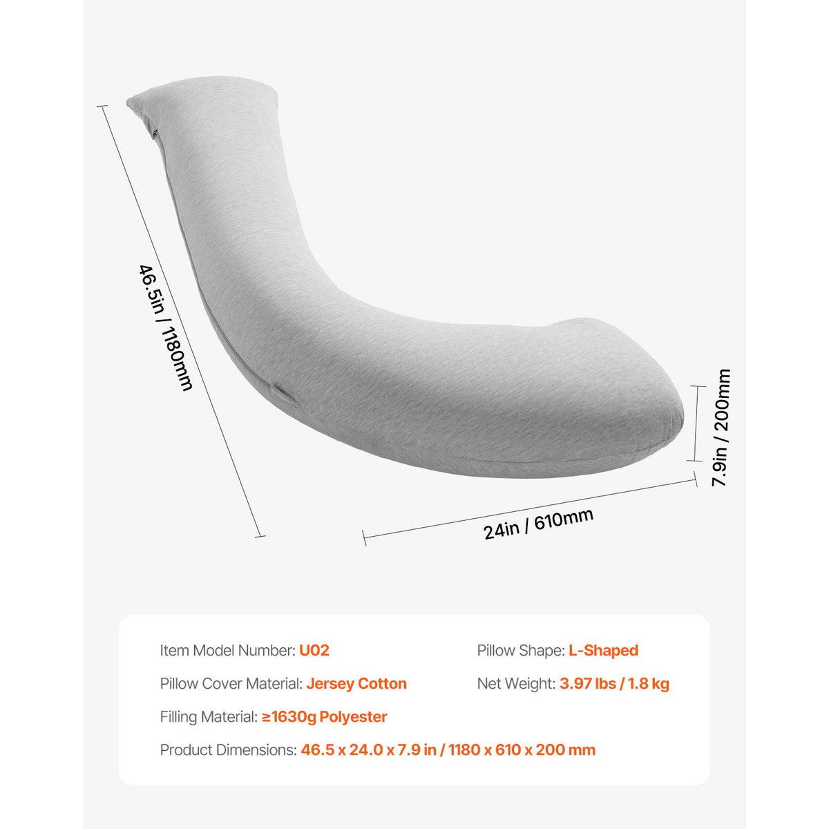 Pregnancy Pillows L-Shaped Pregnant Maternity Pillow Soft & Breathable
