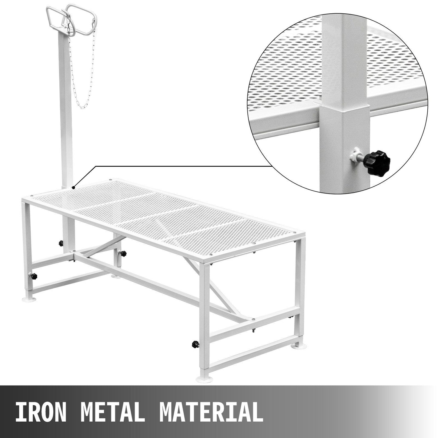 Livestock Stand 51x23 inches, Trimming Stand with Straight Head Piece, Goat Trimming Stand Metal Frame Sheep Shearing Stand Livestock Trimming Stands