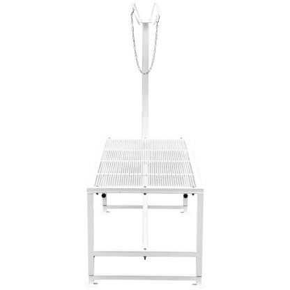 Livestock Stand 51x23 inches, Trimming Stand with Straight Head Piece, Goat Trimming Stand Metal Frame Sheep Shearing Stand Livestock Trimming Stands