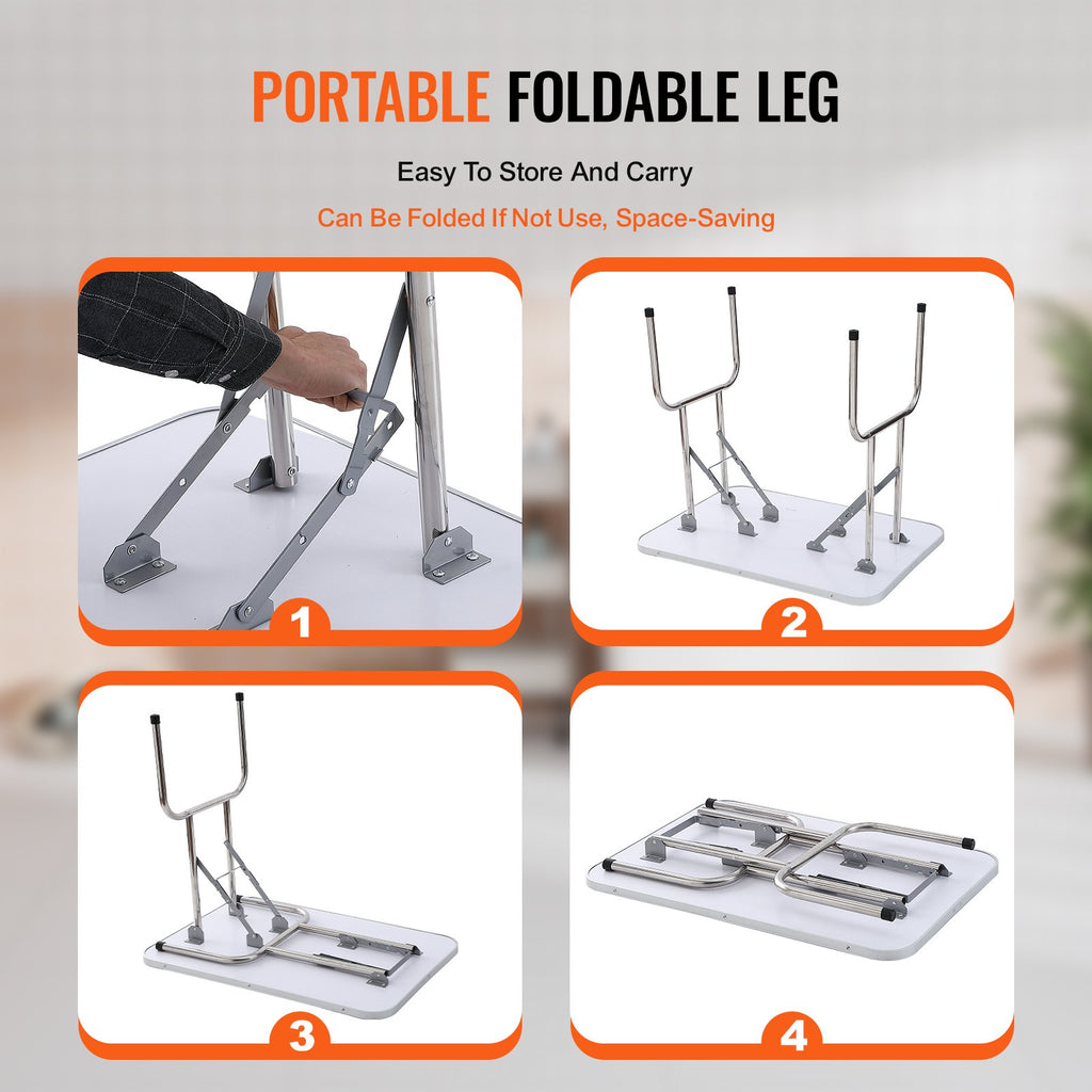 VEVOR Pet Grooming Table Two Arms with Clamp, 915 x 610mm Dog Grooming Station, Foldable Pets Grooming Stand for Medium and Small Dogs, Free Two No Sit Haunch Holder with Grooming Loop, Bearing 150kg