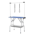 VEVOR Pet Grooming Table Two Arms with Clamp, 915 x 610mm Dog Grooming Station, Foldable Pets Grooming Stand for Medium and Small Dogs, Free Two No Sit Haunch Holder with Grooming Loop, Bearing 150kg