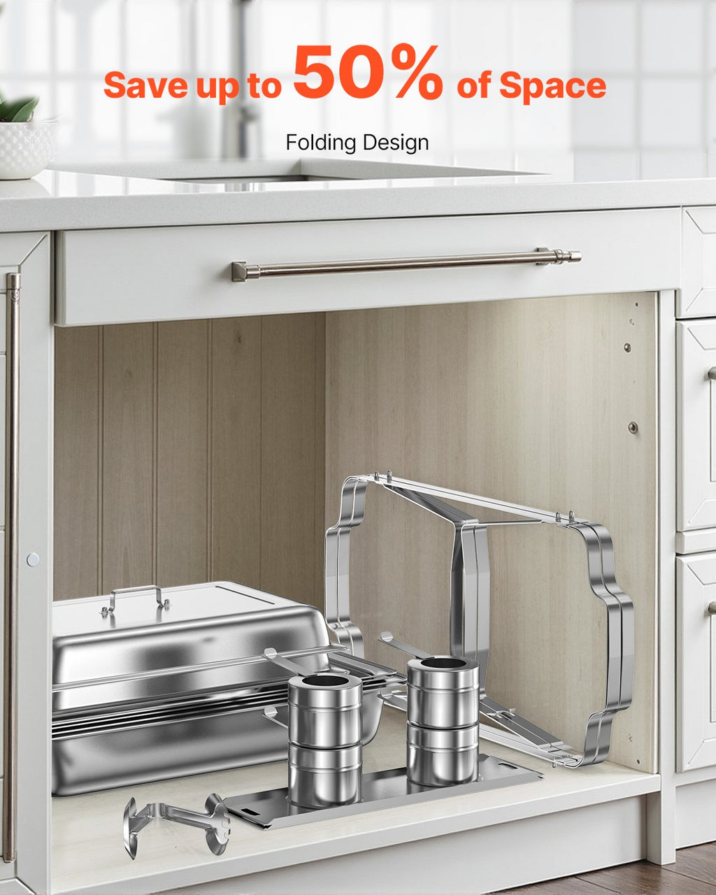 8 Qt 2 Pack Rectangle Chafing Dish Buffet Set Fullsize Pan Stainless Steel
