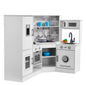 VEVOR Kitchen Playset Kids Pretend Cooking Play Toy 24 Piece Accessories White