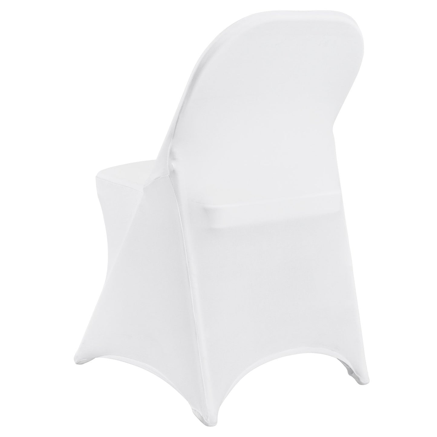 VEVOR Stretch Spandex Folding Chair Covers, Universal Fitted Chair Cover, Removable Washable Protective Slipcovers, for Wedding, Holiday, Banquet, Party, Celebration, Dining (12PCS White)