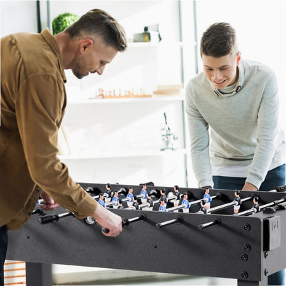 VEVOR Foosball Table, 121 cm Standard Size Table, Indoor Full Size Foosball Tables for Home, Family, and Game Room, Durable Soccer Set, Includes 2 Balls, Score Keeper, and 2 Cup Holders
