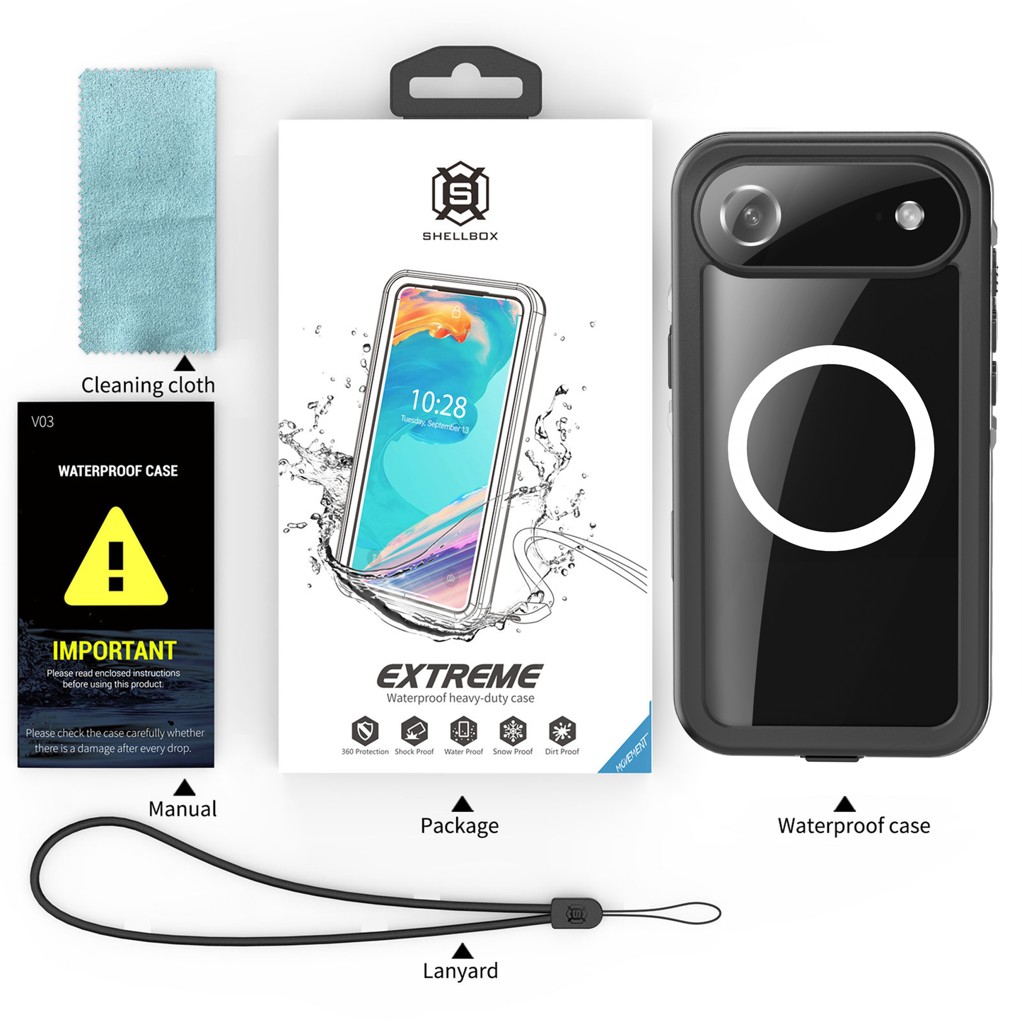 iPhone 17 Air Waterproof Case Heavy Duty Case