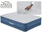 Bestway 2.03m x 1.52m x 46cm Fortech Snugable Top Air Inflatable Mattress Queen Built-in AC Pump