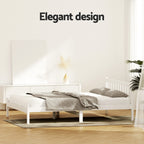 Artiss Bed Frame Double Size Wooden White SOFIE