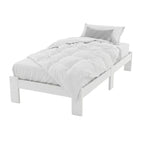 Artiss Bed Frame King Single Size Wooden White JADE