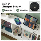 Artiss White Single Solid Wood Corner Platform Bed Frame with Built-in Desk, Storage Shelves and USB-C Charging Station for Small Spaces, Wooden Bed Base for Guest Room