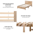 Artiss King Single Bed Frame Wooden Bed Base