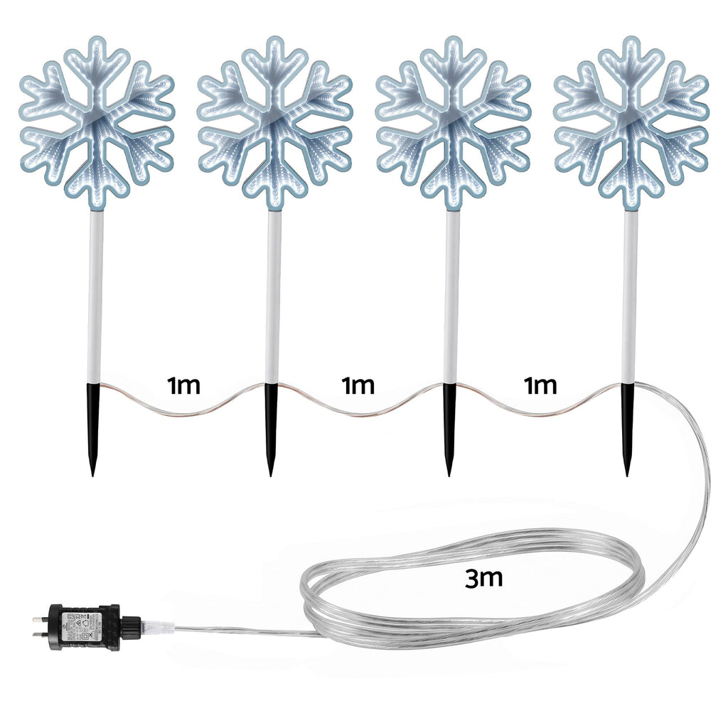 Jingle Jollys 4 Pack Christmas Lights Path Lights Garden Decoration Outdoor Pathway Lighting